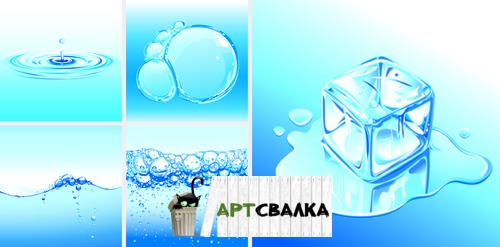 Вода и лед вектор | Water and ice vector